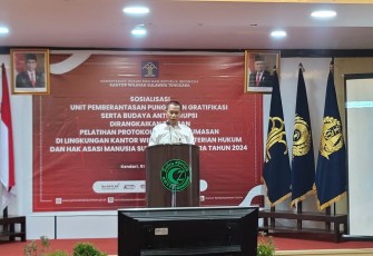 Imigrasi Baubau Ikuti Sosialisasi Anti Korupsi Pelatihan Protokoler dan Kehumasan di Lingkungan Kantor Wilayah Kementerian Hukum dan HAM Sulawesi Tenggara 