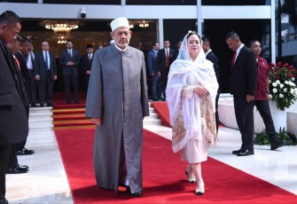 Puan Maharani bersama Imam Besar Al Azhar Mesir 