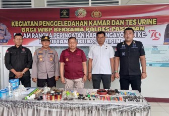 Rutan Kelas II B Lubuk Sikaping Gelar Tes Urine bagi Warga Binaan 