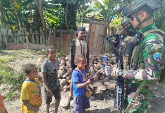 Satgas Yonif 509 Kostrad Komitmen Majukan Pendidikan Anak Papua TK Kout J2