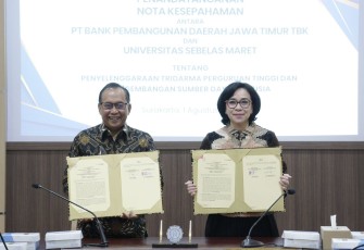 Dukung Pengembangan Dunia Pendidikan Bank Jatim Teken MoU dengan UNS 