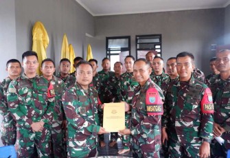 Serah terima tugas pasukan penjaga perbatasan sektor Papua Barat 