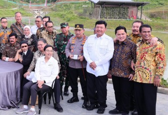 Panglima TNI saaat turut Tinjau Embung MBH dan Sumbu Kebangsaan di IKN