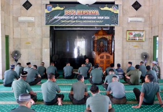 Doa bersama prajurit Korem 121/Abw, Kamis (15/8)