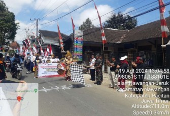 Pawai kemerdekaan di wilayah Kodim Pacitan 