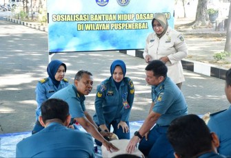 Sosialisasi dan stimulasi bantuan hidup dasar di Mako Puspenerbal, Rabu (4/9)