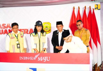 Wapres RI KH Ma'ruf Amin saat meresmikan 14 ruas jalan di Kepulauan Riau, Senin (9/9)