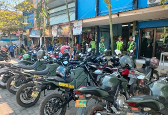 Patroli keamanan personil Kodim 0803/Madiun