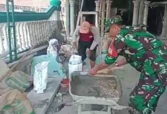 Kerja bakti wilayah desa binaan 