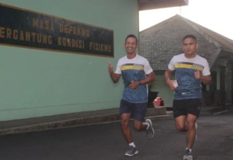 Prajurit Menarmed 2 Kostrad lari pagi 3K