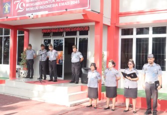 Lapas Pancur Batu Gelar Apel Pagi di Pimpin Kalapas