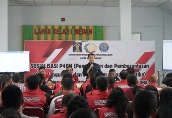 Lapas Kelas I Medan Galar Sosialisasi Penyalahan Narkoba.