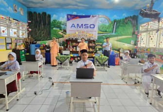 Siswa sekolah Angkasa Lanud Sultan Hasanuddin 