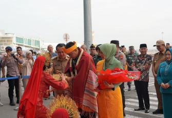 Pangdam I/Bukit Barisan Disambut  di Bandara Kuala Namu oleh Pj Gubsu dan Unsur Forkopimda
