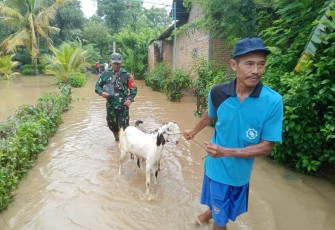 Bantu evakuasi hewan ternak warga binaan