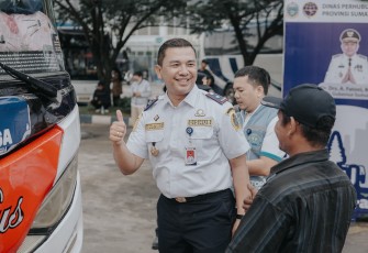 Wakili Pj Gubernur Sumut Sraf Ahli Suherman Lepas Program Mudik Gratis Nataru Tahun 2024.