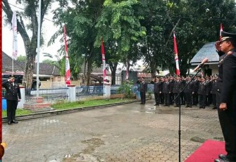 Karutan Pangkalan Brandan Agung Joni Pimpin Upacara Peringatan Hari Pengayoman.