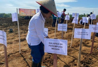 Kalapas Perempuan Medan Ikuti Kegiatan Penanaman Jagung.