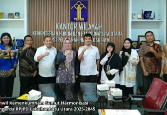 Kemenkumham Sumut Poto Bersama Usai Gelar Rapat