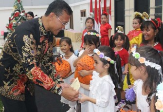 Kasdam XII/Tpr Brigjen TNI Yufti Senjaya menghadiri perayaan Natal Oikumene, Selasa (6/2)