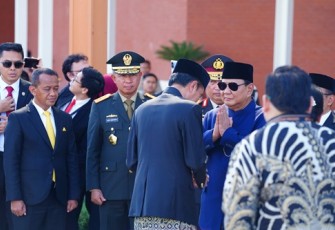 Acara Pelepasan Presiden ke-7 Jokowi dan Penyambutan Presiden Terpilih Prabowo Subianto
