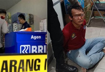 Perampok Agen BRI Link Daerah Paoman Indramayu saat berhasi dibekuk 