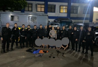 Satuan Samapta Polres Bogor saat Amankan 5 Pelaku
