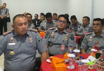 Kalapas Binjai saat Hadiri Penguatan Oleh Dirpamintel Brigjen Pol Teguh Yuswardhie