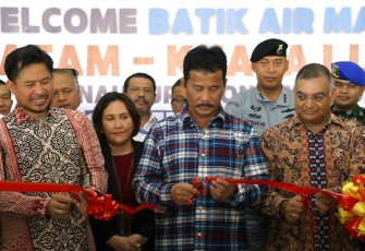 Pembukaan rute baru dilaunching dalam Inagurasi Ceremonial yang dilaksanakan di Bandara Internasional Hang Nadim, Sabtu (17/2/2024).