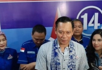 Ketua Umum Partai Demokrat Agus Harimurti Yudhoyono (AHY) kepada wartawan, Senin (26/2/24). 
