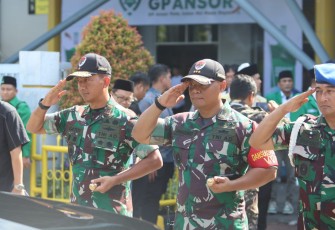 Danrem 052/Wkr dampingi Sekaligus PAM Waskita Kunjungan Presiden RI