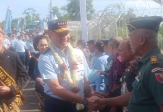 Danramil Pringkuku saat Hadiri Peresmian Satuan Radar 221 Unit Pacitan
