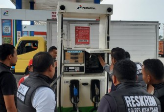 Satreskrim Polres Aceh Timur Cek SPBU Cegah Kecurangan dan Penyalahgunaan BBM