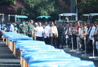 Mentan RI Andi Amran Sulaiman pengecekan apel pompanisasi air di Bandung