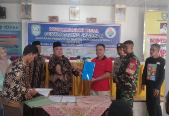 Musyawarah Desa Serah Terima program Desa (MDPJ),pada hari Jumat (12/12/2024) di Gedung serba guna desa Permu.