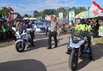 Pengamanan Kunjungan Cawapres di Wilayah Kabupaten Tangerang 