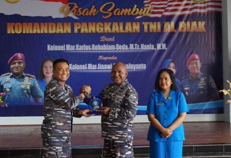 Pisah Sambut Komandan Lanal Biak