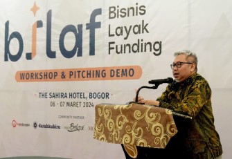  Workshop dan Pitching Demo Bisnis Layak Funding (BisLaf) di Bogor, Kamis (7/3/2024)