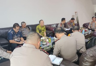 Kapolrestabes Medan saat Rapat Anev dan Coffee Morning Bersama PJU