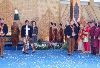 Dandim 0801/Pacitan saat Hadiri Prosesi Peringatan Hari Jadi Kabupaten Pacitan ke-279