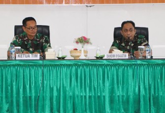 Tim Audit Itdam IM saat Lakukan Pengawasan dan Pemeriksan di Kodim 0104/Atim