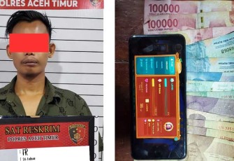 Tersangka dan barang bukti saat diamankan