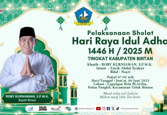 Bupati Bintan Roby Kurniawan SPWK jadi Khatib Salat Idul Adha 1446 H