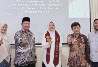 Dekan Fakultas Syariah Yasser Amri menyampaikan apresiasi atas capaian Nurul Husna mahasiswa Program Studi Hukum Keluarga Islam Fakultas Syariah Institut Agama Islam Negeri (IAIN) Langsa lulus tanpa sidang skripsi dengan IPK 3,97 (Pujian)