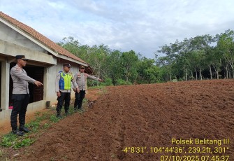 Polsek Belitang III Dampingi Peninjauan Lahan Jagung Program Penanaman Kuartal IV