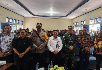 Dandim 1715/Yahukimo Hadiri Sosialisasi Pemilihan DPRK Kabupaten Yahukimo Bersama Forkopimda
