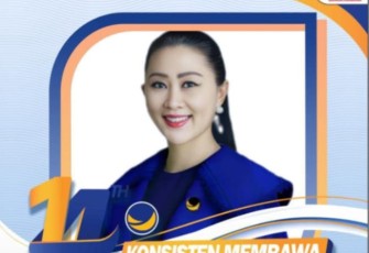 Anggota DPR RI NTT,Julie Sutrisno Laiskodat dari Partai Nasdem