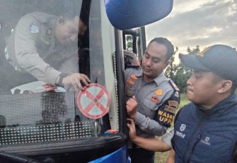 Ditlantas Polda Jatim Gelar Ramcheck di PO Bus