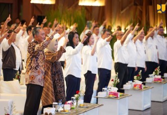 Acara Doa Bersama untuk Negeri yang digelar di auditorium Kementerian PU, Jakarta, pada Kamis (148)