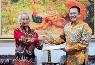 Bamsoet saat menerima Pengurus Badan Perlindungan Lanjut Usia Indonesia (BP Lansia) di Jakarta, Senin (7/7/25).